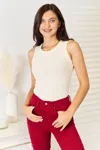 Truedames Basic Bae Full Size Round Neck Tank In Neutral