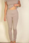 Truedames Basic Solid Leggings In Gray