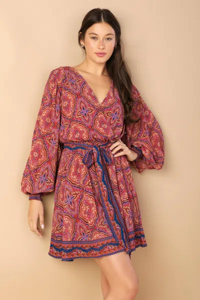 Truedames Be Better Woven Mini Dress In Red