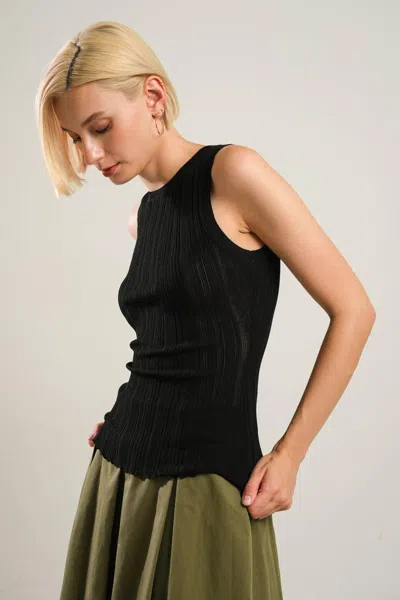 Truedames Be Right Back Black Sweater Top