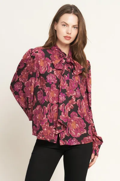 Truedames Beautiful Evenings Woven Blouse In Pink