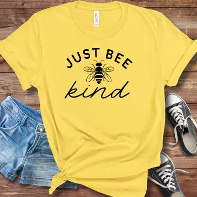Truedames Bee Kind Farmhouse Graphic Tshirt In Yellow