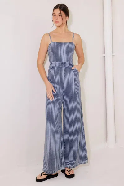 Truedames Begin Again Blue Denim Jumpsuit