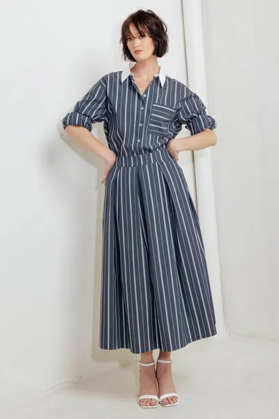 Truedames Behind The Grin Woven Midi Skirt In Pink