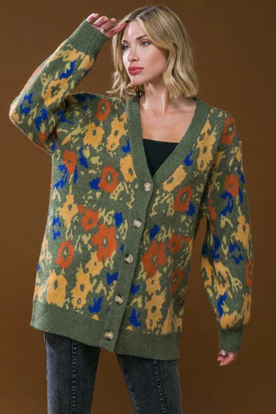 Truedames Best I Ever Sweater Cardigan In Multi