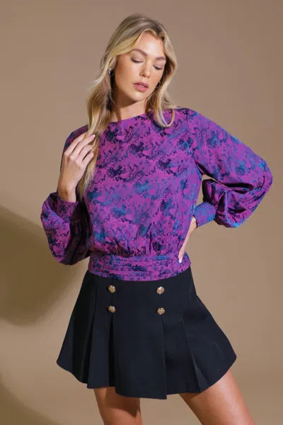 Truedames Best Presence Jacquard Woven Top In Multi
