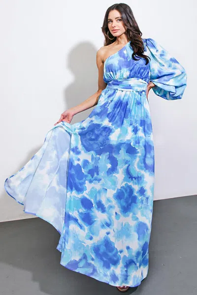 Truedames Better Days Woven Maxi Dress In Blue