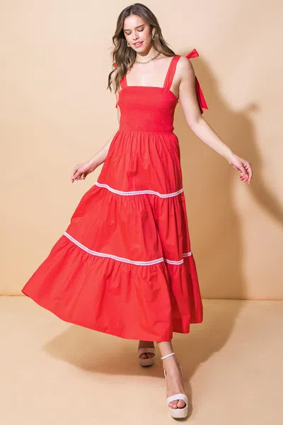 Truedames Better Than Ever Poplin Midi Dress In Multi