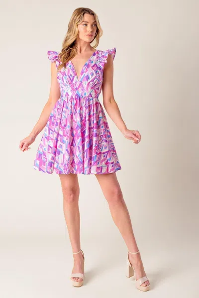 Truedames Better Without You Woven Mini Dress In Multi