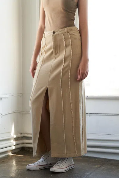 Truedames Between The Pages Woven Skirt In Gray