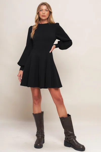 Truedames Black Swan Heavy Knit Mini Dress