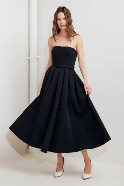 Truedames Black Tie Muse Woven Midi Dress