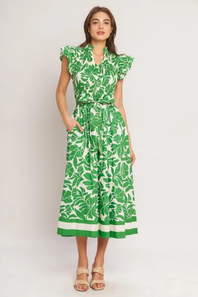 Truedames Bloom Energy Woven Midi Dress In Multi