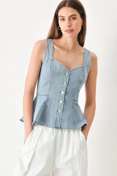 Truedames Blossom Blue Denim Top