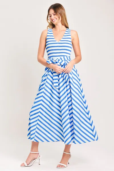 Truedames Blue Serena Woven Midi Dress