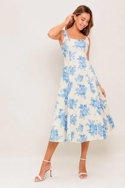 Truedames Bluebell Breeze Woven Midi Dress In White