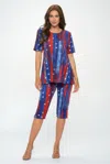 Truedames Bns Capri Pants Set In Multi