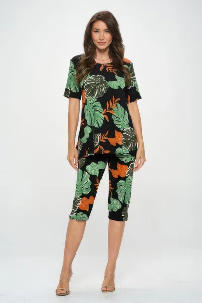 Truedames Bns Capri Pants Set In Multi