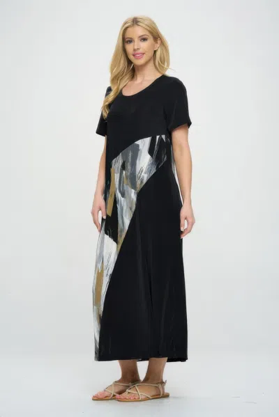Truedames Bns Contrast Maxi Dress In Gray