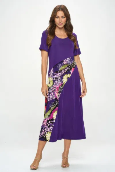 Truedames Bns Contrast Maxi Dress In Purple