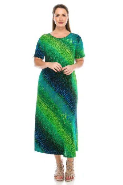 Truedames Bns Long Dress In Green