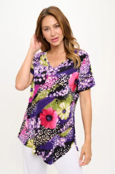 Truedames Bns Point V-neckline Top In Blue