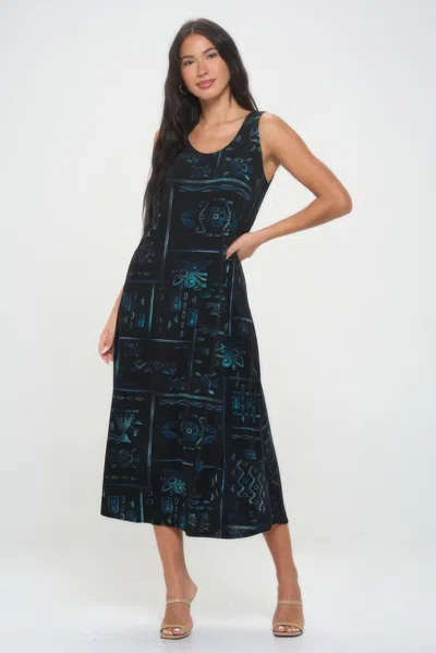 Truedames Bns Print Long Tank Dress In Multi