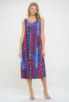 Truedames Bns Print Long Tank Dress In Multi