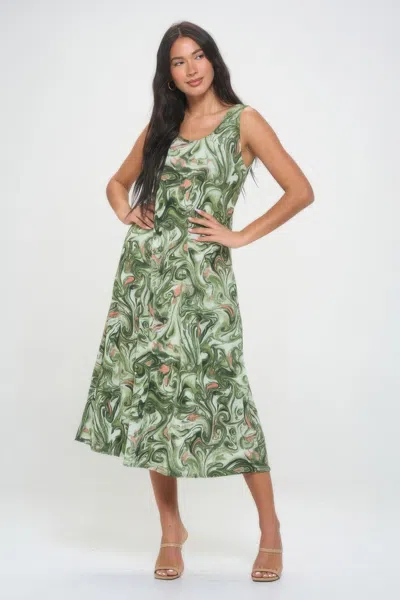 Truedames Bns Print Long Tank Dress In Multi