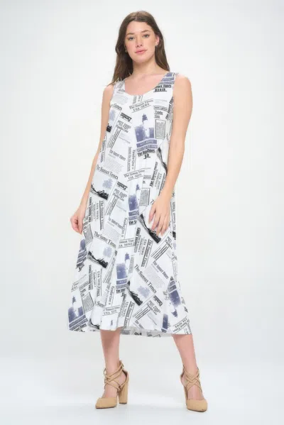 Truedames Bns Print Tank Long Dress In Multi