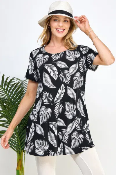Truedames Bns Round Neck Tunic In Multi