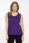 Truedames Bns Solid Sleeveless Tank Top In Purple