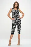 Truedames Bns Tank Capri Pants Set In Black