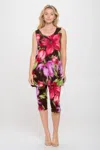 Truedames Bns Tank Capri Pants Set In Multi