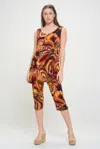 Truedames Bns Tank Capri Pants Set In Multi