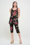 Truedames Bns Tank Capri Pants Set In Multi