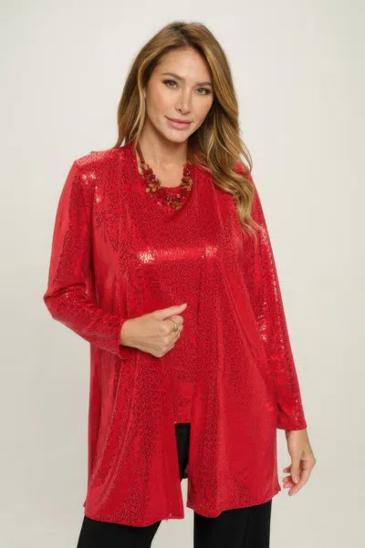 Truedames Bns Trance Long Sleeve Jacket In Red