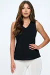 Truedames Bns V-nk Bias Tank Top In Black