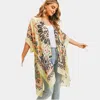 Truedames Bohemian Print Cover Up Kimono Poncho In Multi