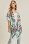 Truedames Bohemian Print Kimono In Blue