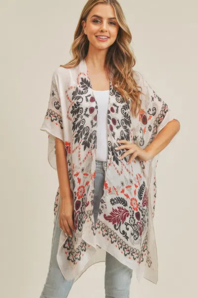 Truedames Bohemian Print Kimono In Multi