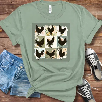 Truedames Boho Chicken Graphic Tshirt Bella + Canvas Unisex Farmhouse Shirt In Multi