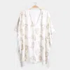 Truedames Boho Embroidered Poncho Dress In Neutral