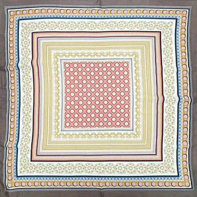 Truedames Boho Geometric Printed Square Silky Satin Bandana Scarf In Multi