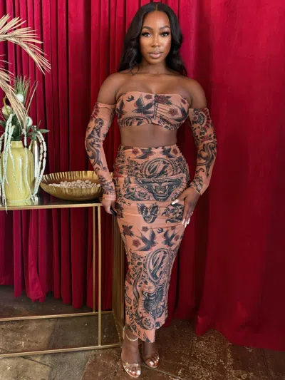 Truedames Boho Inked Muse Set In Multi