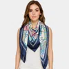Truedames Boho Silk Square Scarf In Multi