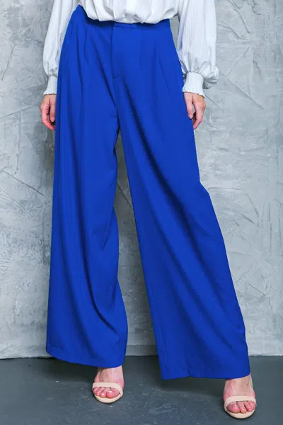 Truedames Boss Babe Woven Pants In Blue