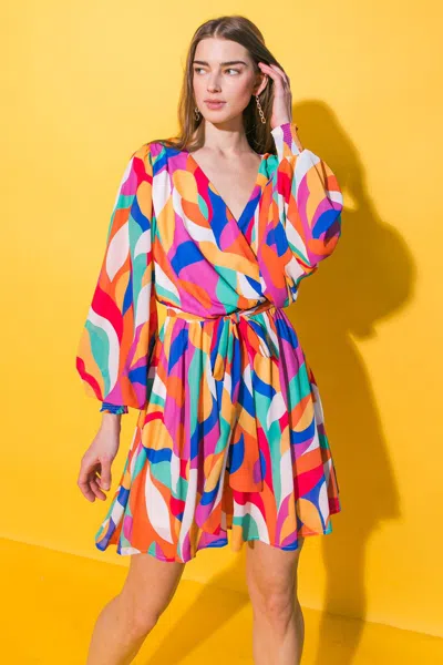 Truedames Boston Get Away Woven Mini Dress In Multi