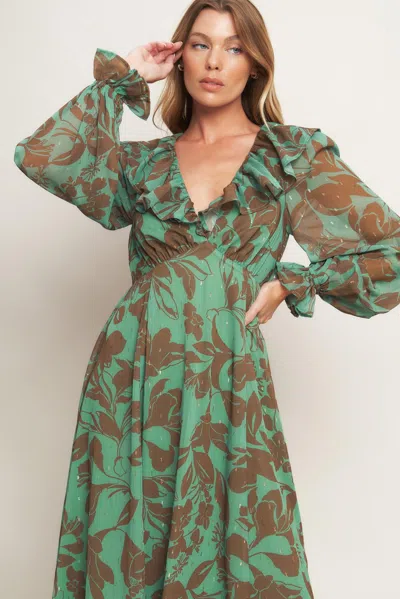Truedames Botanic Dreams Woven Maxi Dress In Multi