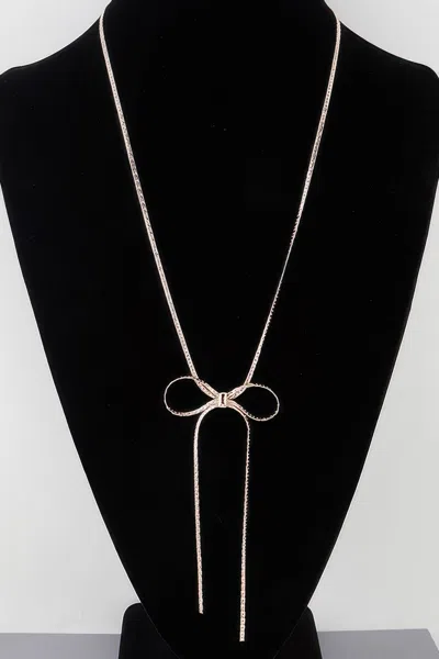 Truedames Bow Necklace In Gold